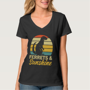 T-shirt Ferret Maman Ferret Animal Ferrets & Sunshine Ferr