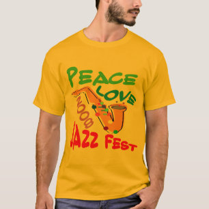 T-shirt Fest 08 de jazz d'amour de paix