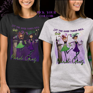 T-shirt festif de filles dansantes Mardi Gras fant