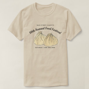 T-shirt Festival alimentaire chinois Dim Sum Shumai Dumpli