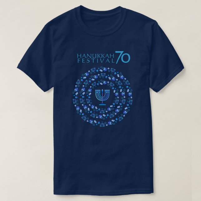 T-shirt Festival des lumières Hanoukka 70 (Design devant)