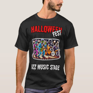 T-shirt Festival Halloween - Musique Jazz de Monstres sur