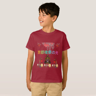 T-shirt Festival nocturne de Kyoto Glow bordeaux