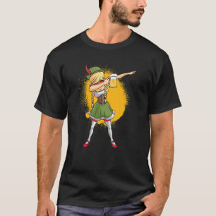 T-shirt Festival Octobre Dirndl Remplacement Dabbing Eau