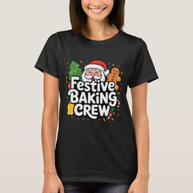 T-shirt Festive Baking Crew Soft Palette Holiday Family Ch (Devant)