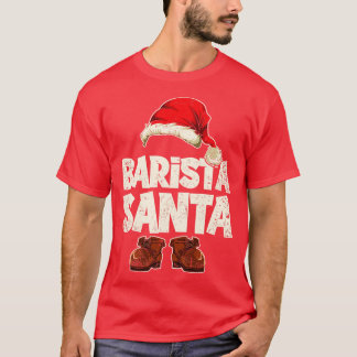 T-shirt Festive Barista Santa Claus Noël