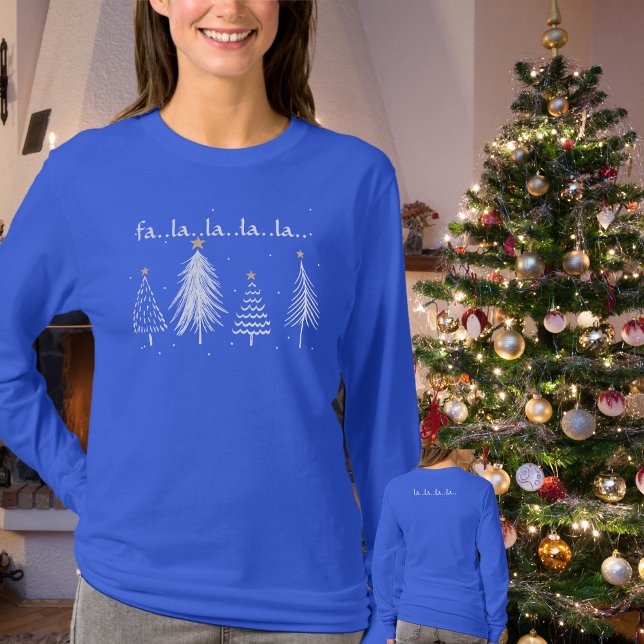 T-shirt Festive Dames Noël Fa La La Shirt (Festive Ladies Christmas Fa La La Shirt)