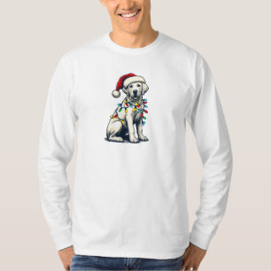 T-shirt Festive Vacances Labrador Chien avec la lumière de