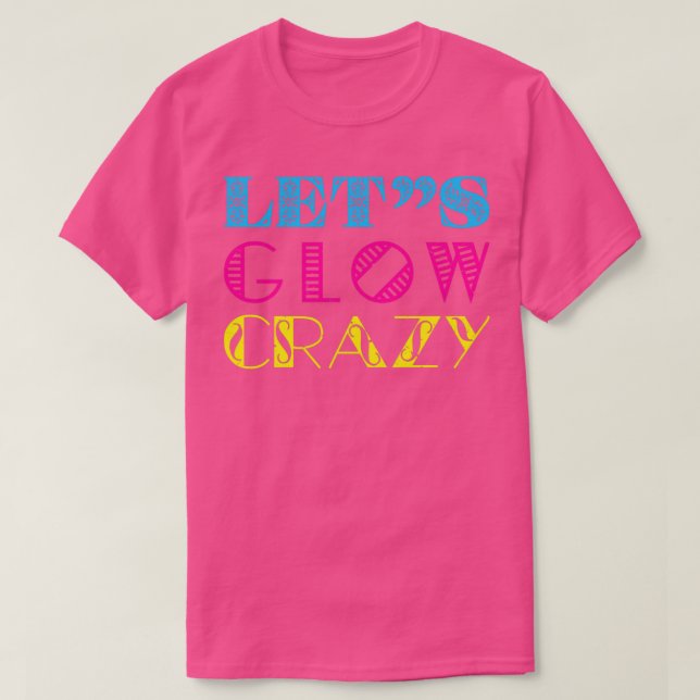 T-shirt fêtards flamboyants 80s permet rétro neon rave col (Design devant)