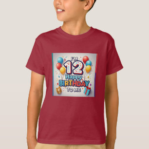 T-shirt Fête 12e anniversaire de la fête des garçons