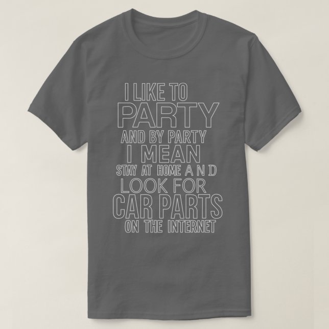 T-shirt Fête à la recherche de pièces de voiture Triblend (Design devant)