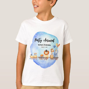 T-shirt Fête Animaux en train Kid Jungle Fête d'anniversai