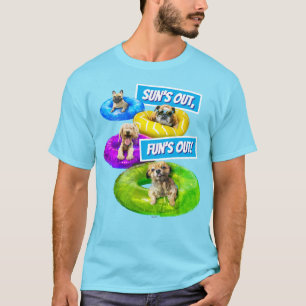 T-shirt Fête au bassin pour chiens