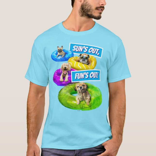 T-shirt Fête au bassin pour chiens (Devant)