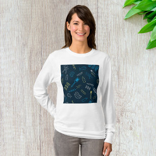 T-shirt Fête Barbecue Femmes Manches Longues