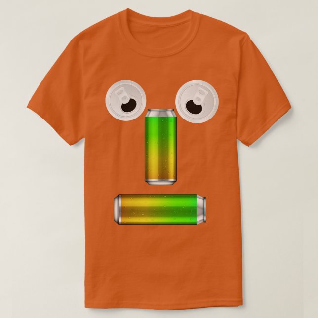 T-shirt Fête Canned Beer Face nival (Design devant)