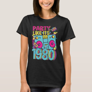 T-shirt Fête comme ses années 1980 80s 90s Costume Retro V