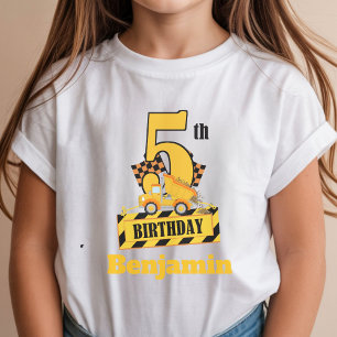 T-shirt Fête d'anniversaire 5 ans thème construction Dump