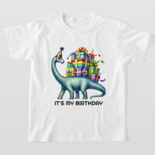 T-shirt Fête d'anniversaire à bulles de dinosaures pour en