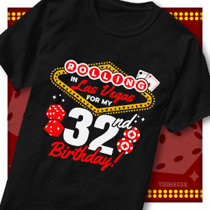 T-shirt Fête d'anniversaire Casino Rolling In Las Vegas 32
