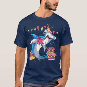 T-shirt Fête d'anniversaire Cute Shark Ocean Amoureux des