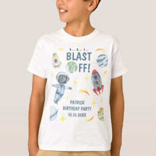 T-shirt Fête d'anniversaire d'astronaute dans l'espace