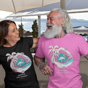 T-shirt Fête d'anniversaire de 60 ans du Flamant Tropical