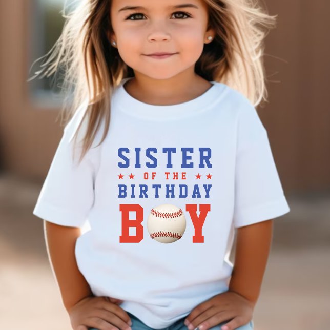 T-shirt Fête d'anniversaire de baseball soeur soeur T-Shir (Baseball Birthday Party Sibling Sister T-Shirt)