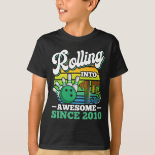 T-shirt Fête d'anniversaire de bowling qui entre dans sa 1