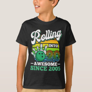 T-shirt Fête d'anniversaire de bowling qui entre dans sa 2