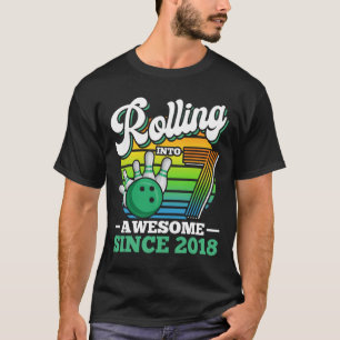 T-shirt Fête d'anniversaire de bowling qui entre dans sa 7