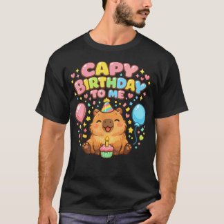 T-shirt Fête d'anniversaire de fille Capy Mignon Amateurs