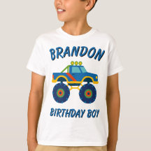 Fête d'anniversaire de garçon avec un camion monst