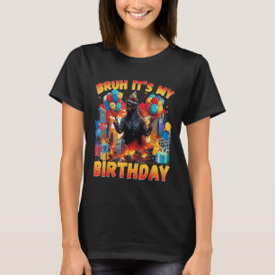 T-shirt Fête d'anniversaire de Kaiju Japon Monstre Dinosau