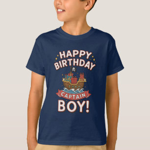 T-shirt Fête d'anniversaire de pirate pour enfants Famille