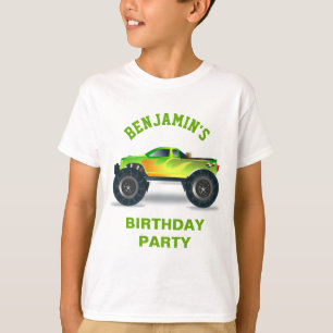 T-shirt Fête d'anniversaire des enfants avec le camion mon