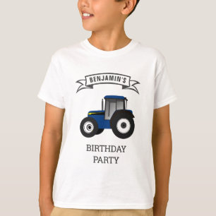 T-shirt Fête d'anniversaire des enfants tracteur agricole