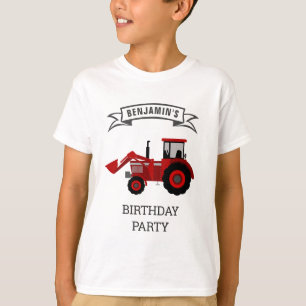 T-shirt Fête d'anniversaire des enfants tracteur de ferme