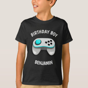 T-shirt Fête d'anniversaire moderne de jeu vidéo