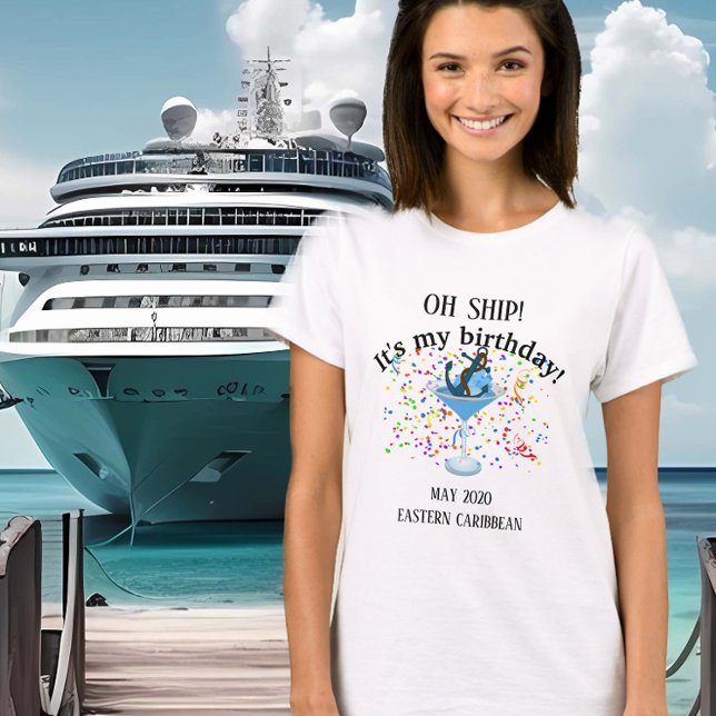 T-shirt Fête d'anniversaire Pas de bateau Voyage vacances (Créateur téléchargé)