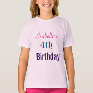 T-shirt Fête d'anniversaire personnalisée avec écriture ro