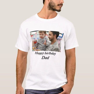 T-shirt Fête d'anniversaire personnalisée papa photo