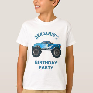 T-shirt Fête d'anniversaire pour enfants au camion monstre
