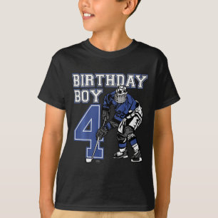 T-shirt Fête d'anniversaire sur le thème de hockey sur gla
