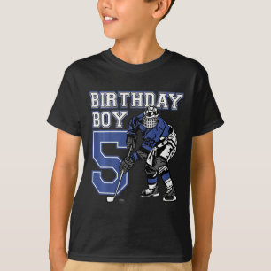 T-shirt Fête d'anniversaire sur le thème de hockey sur gla