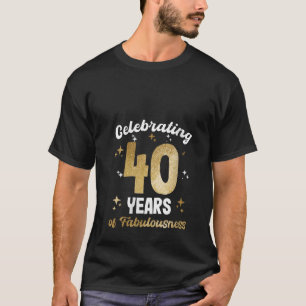 T-shirt Fête de 40 ans or 40 ans m
