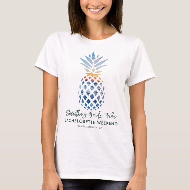 T-shirt Fête de Bachelorette Week-end Ananas (Devant)
