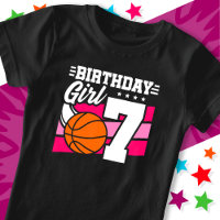 Fête de basket-ball 7 ans 7e anniversaire fille