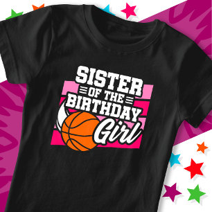 T-Shirt Fête de basket-ball pour enfants Soeur de la fille