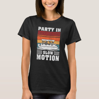 T-shirt Fête De Bateau vintage À Ponton À Mouvement Lent